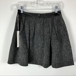 Line & Dot a-line leather trim mini skirt NWT